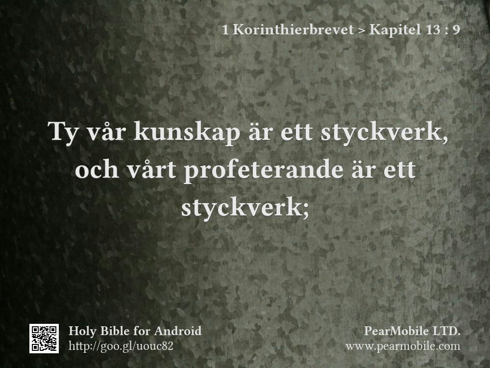 1 Korinthierbrevet, Kapitel 13:9